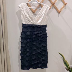 London Times Black and White Cocktail Dress